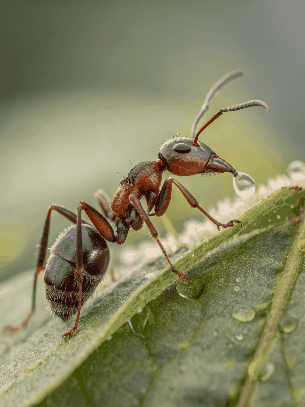 Macro photography of a carpenter ant for identification