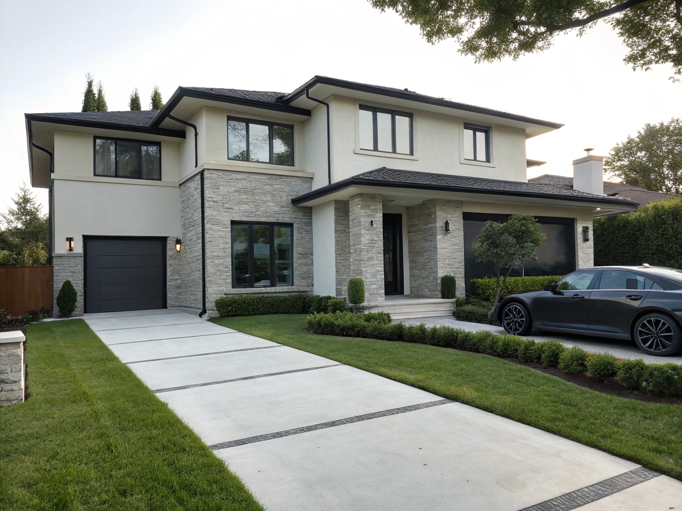 A pristine, modern home exterior representing a sealed and protected sanctuary