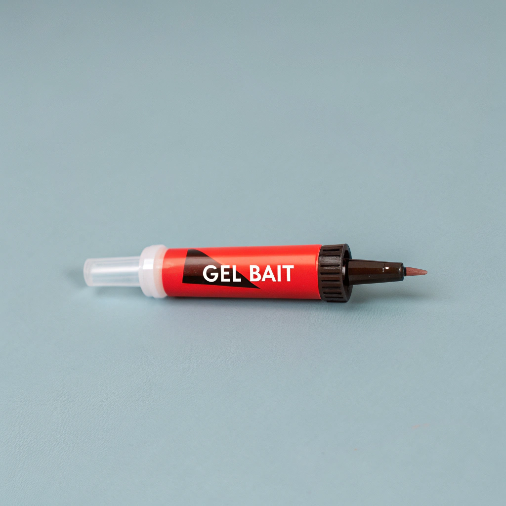 Applying gel bait in hidden crevices