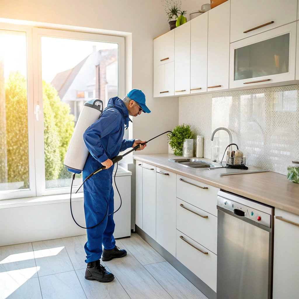 Professional pest control flushing treatment